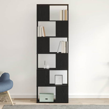 Bogreol/Rumadskiller Sort Eg Look 60x24x186 cm