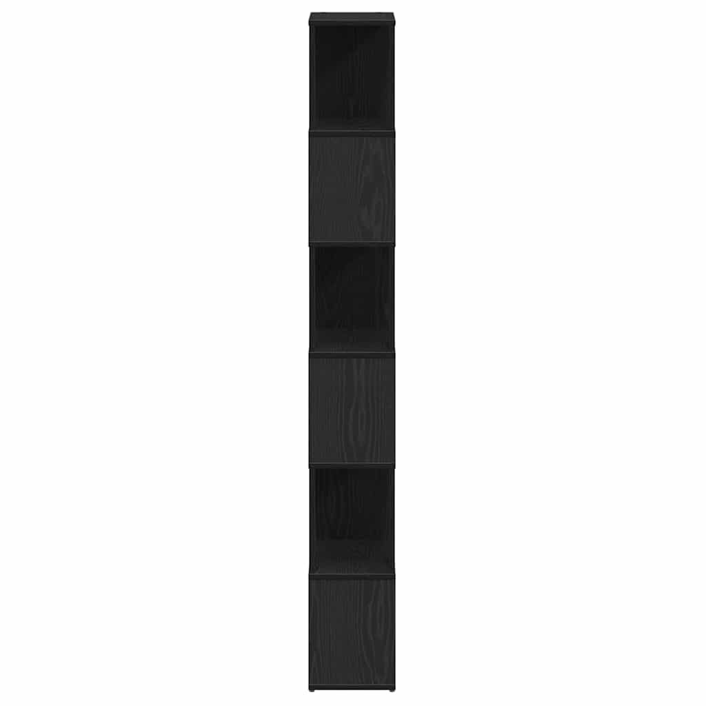 Bogreol/Rumadskiller Sort Eg Look 60x24x186 cm