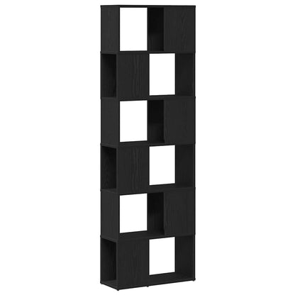 Bogreol/Rumadskiller Sort Eg Look 60x24x186 cm