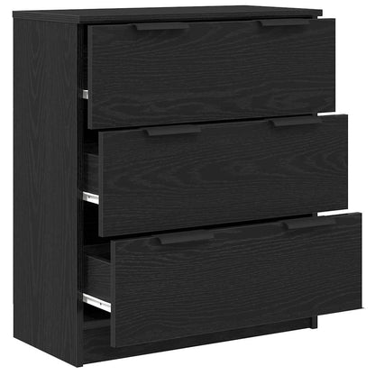 Sideboard mit Schubladen Schwarz 60 x 30 x 70 cm Holzwerkstoff