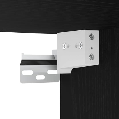 Badezimmer-Spiegelschrank - Schwarzer Eichenlook, 64x20x66.5 cm, Gefertigt aus Holzwerkstoff