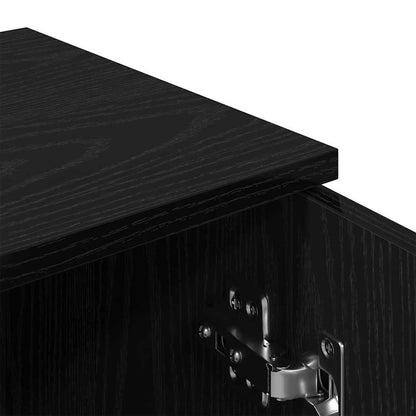 Sideboard 2 pcs Schwarze Eiche 30 x 30 x 70 cm Holzwerkstoff
