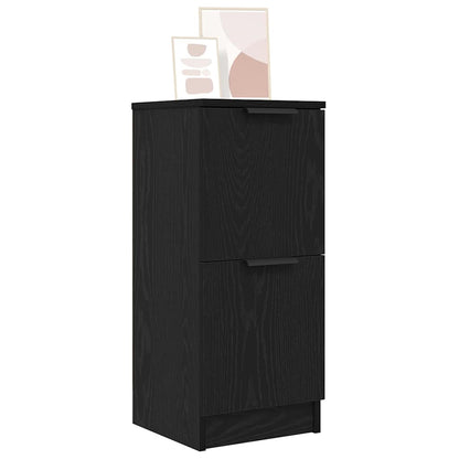 Sideboard 2 pcs Schwarze Eiche 30 x 30 x 70 cm Holzwerkstoff