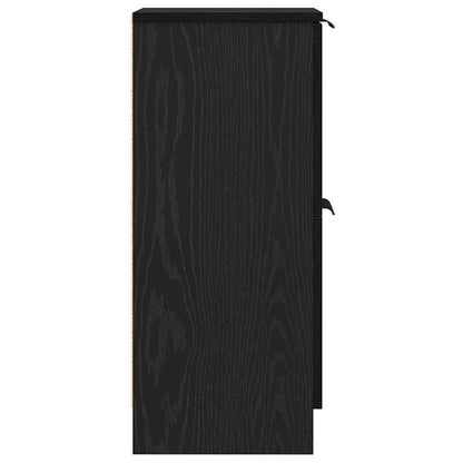 Sideboard 2 pcs Schwarze Eiche 30 x 30 x 70 cm Holzwerkstoff