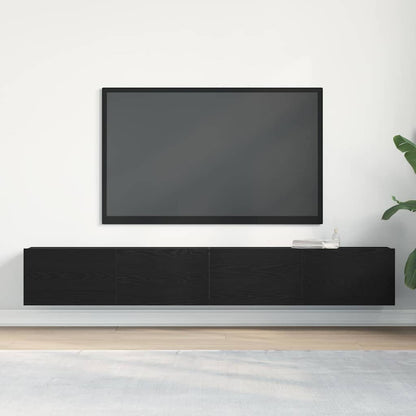 TV-Schränk 2 pcs Schwarz 100 x 30 x 30 cm Holzwerkstoff