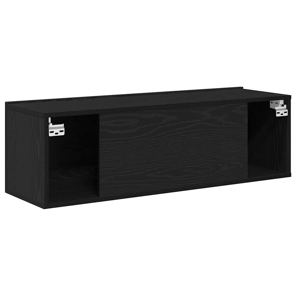 TV-Schränk 2 pcs Schwarz 100 x 30 x 30 cm Holzwerkstoff