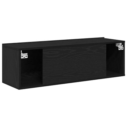 TV-Schränk 2 pcs Schwarz 100 x 30 x 30 cm Holzwerkstoff