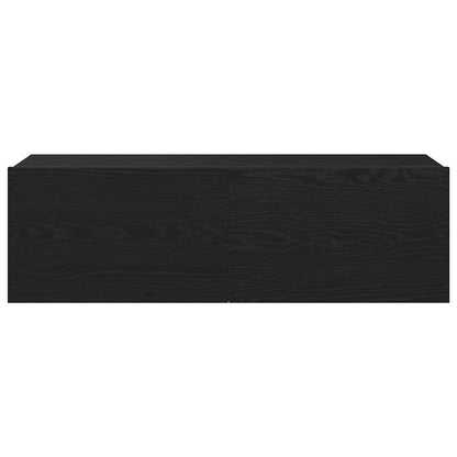 TV-Schränk 2 pcs Schwarz 100 x 30 x 30 cm Holzwerkstoff