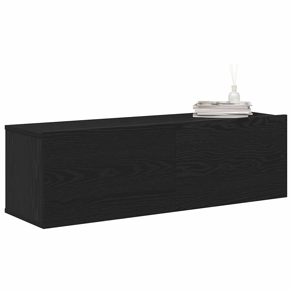 TV-Schränk 2 pcs Schwarz 100 x 30 x 30 cm Holzwerkstoff
