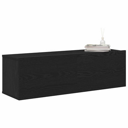 TV-Schränk 2 pcs Schwarz 100 x 30 x 30 cm Holzwerkstoff