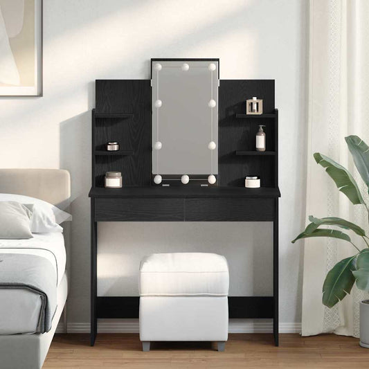 Schminktisch Schwarze Eiche 96 x 40 x 142 cm Holzwerkstoff