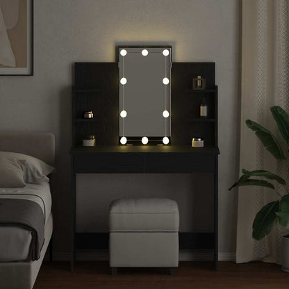 Schminktisch Schwarze Eiche 96 x 40 x 142 cm Holzwerkstoff