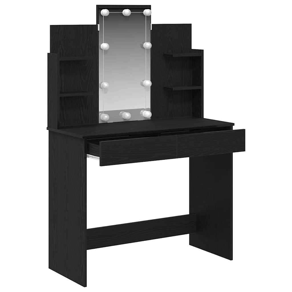 Schminktisch Schwarze Eiche 96 x 40 x 142 cm Holzwerkstoff