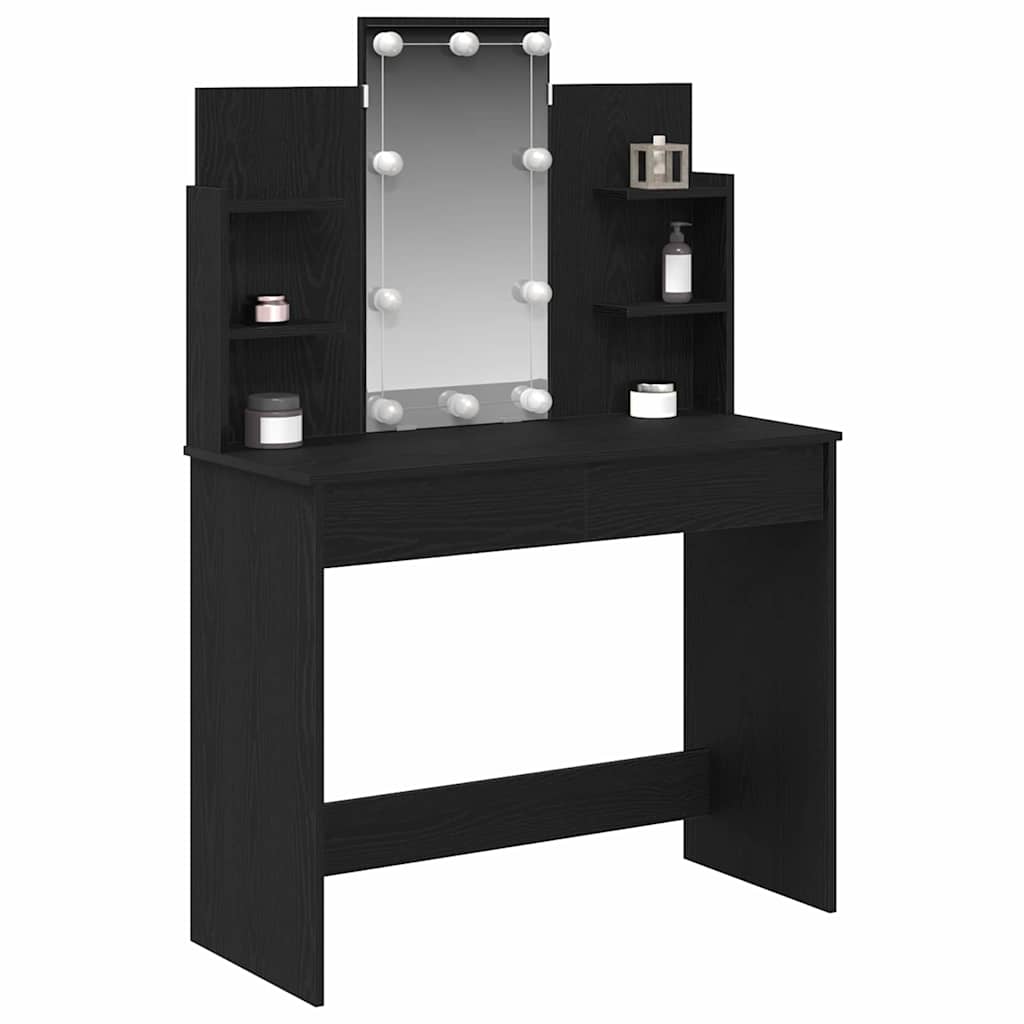 Schminktisch Schwarze Eiche 96 x 40 x 142 cm Holzwerkstoff