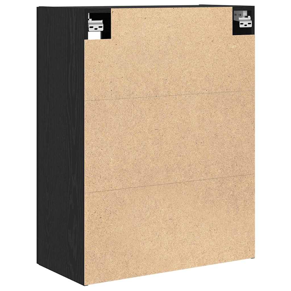 Wandschrank Wandmontiert Schwarze Eiche 69.5 x 34 x 90 cm