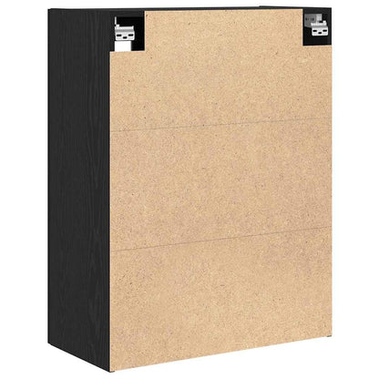 Wandschrank Wandmontiert Schwarze Eiche 69.5 x 34 x 90 cm