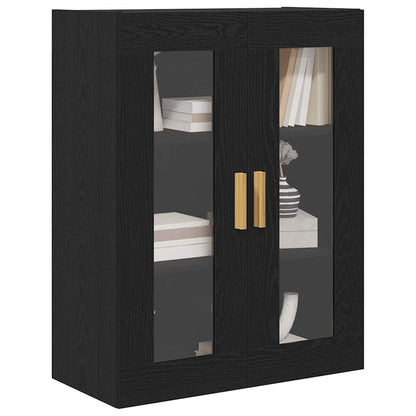 Wandschrank Wandmontiert Schwarze Eiche 69.5 x 34 x 90 cm