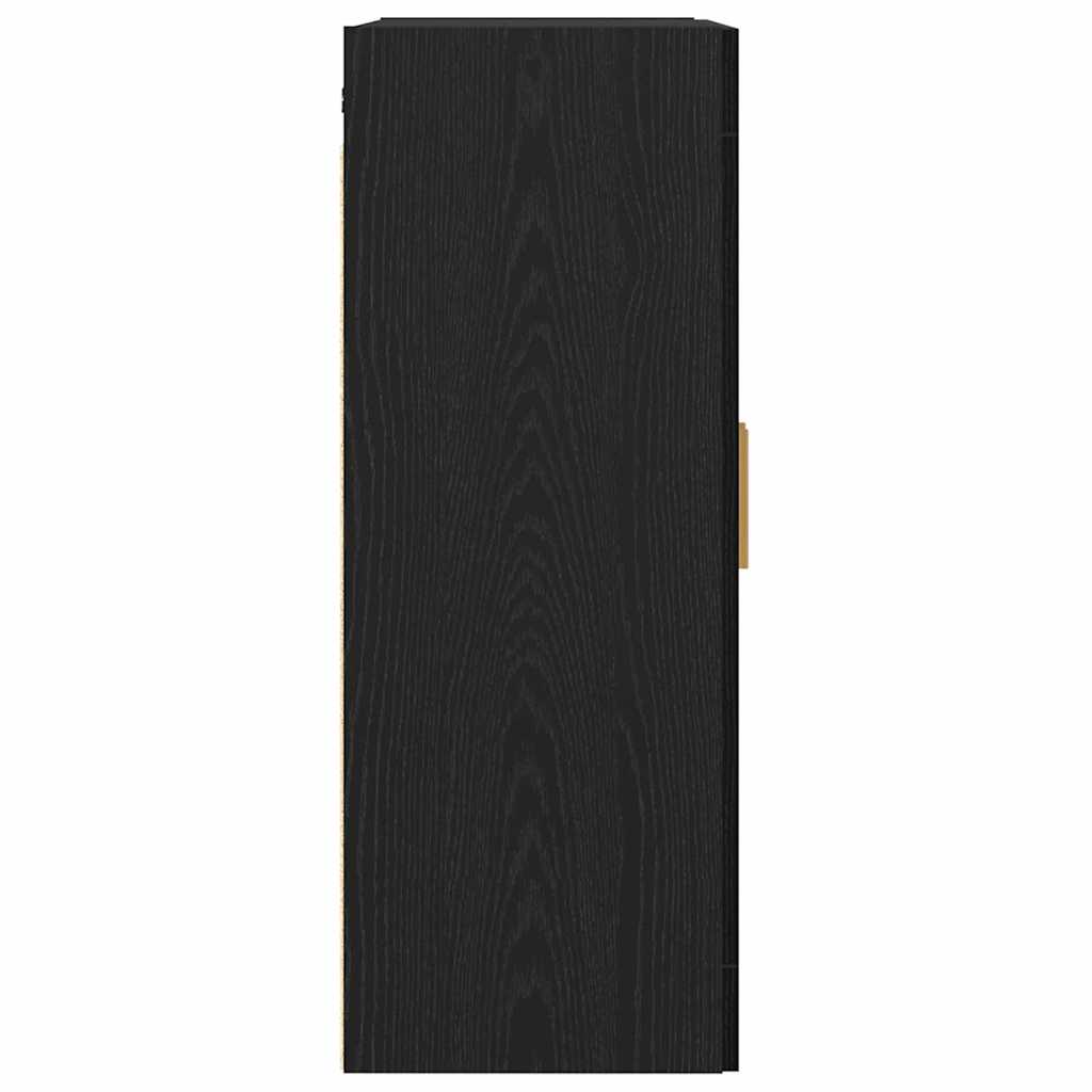Wandschrank Wandmontiert Schwarze Eiche 69.5 x 34 x 90 cm