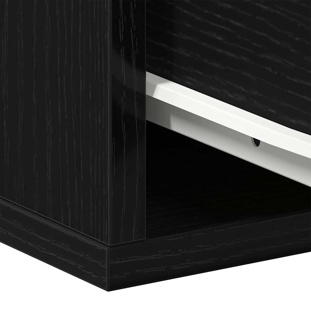 Wandmontierter Nachtschrank Schwarze Eiche 35 x 35 x 20 cm
