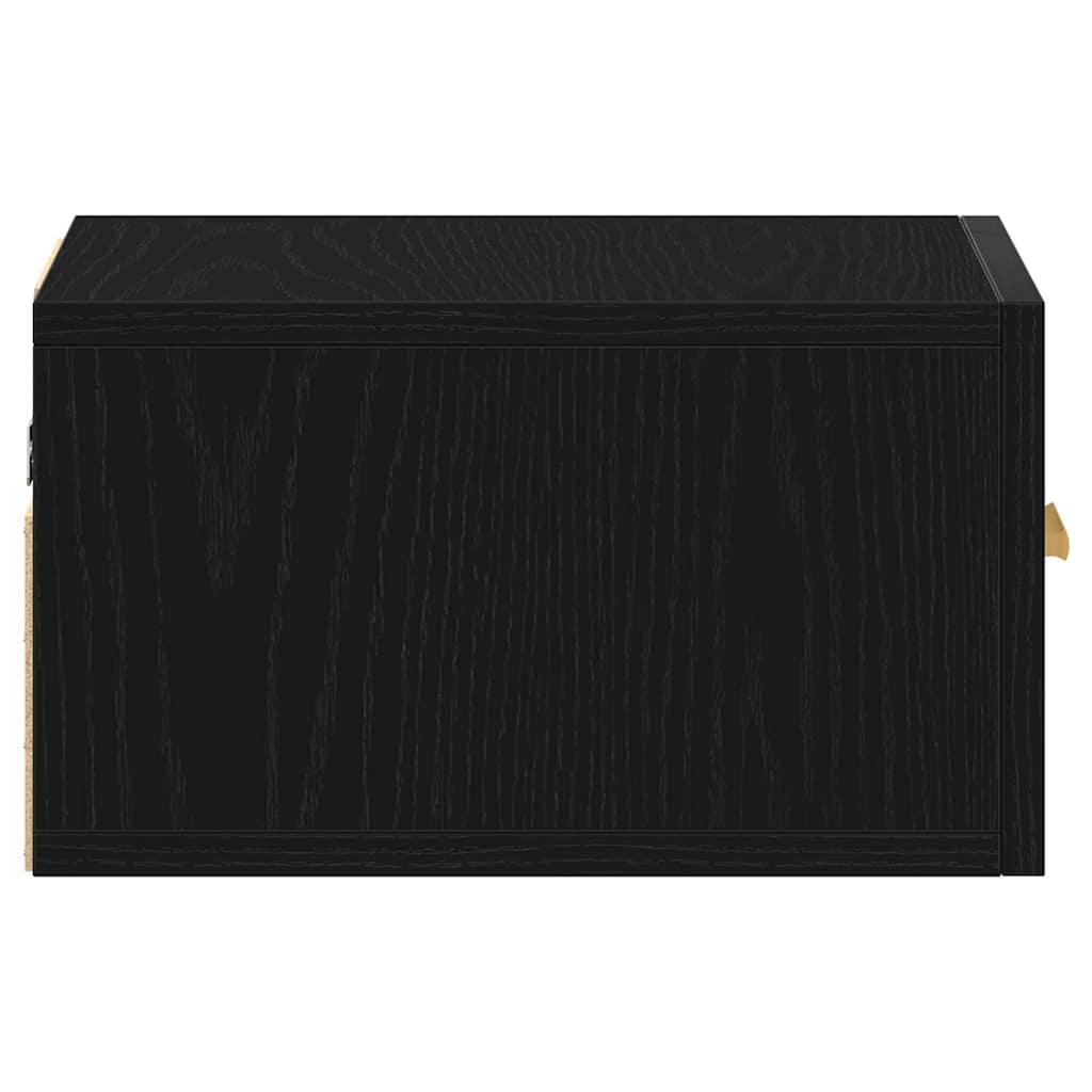 Wandmontierter Nachtschrank Schwarze Eiche 35 x 35 x 20 cm