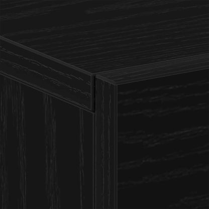 Wandmontierter Nachtschrank mit Schubladen 2 pcs Schwarze Eiche