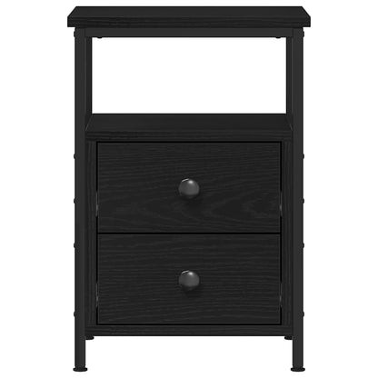 Nachttisch Schwarz Eichen-Optik 34x35,5x50 cm Holzwerkstoff