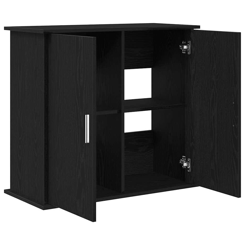 Aquariumständer Schwarz Eichen-Optik 81x36x73 cm Holzwerkstoff