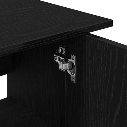 Aquariumständer Schwarz Eichen-Optik 81x36x73 cm Holzwerkstoff