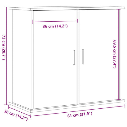 Aquariumständer Schwarz Eichen-Optik 81x36x73 cm Holzwerkstoff