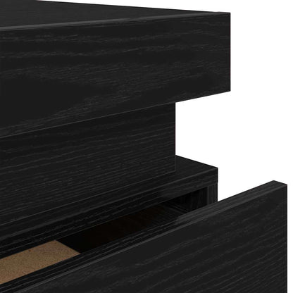 Nachttisch 2 pcs Schwarze Eiche 35 x 39 x 55 cm Holzwerkstoff