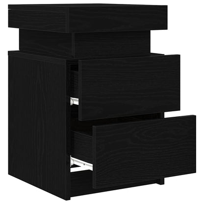 Nachttisch 2 pcs Schwarze Eiche 35 x 39 x 55 cm Holzwerkstoff