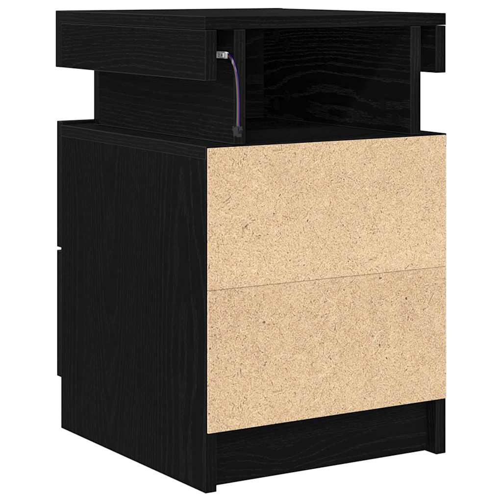 Nachttisch 2 pcs Schwarze Eiche 35 x 39 x 55 cm Holzwerkstoff