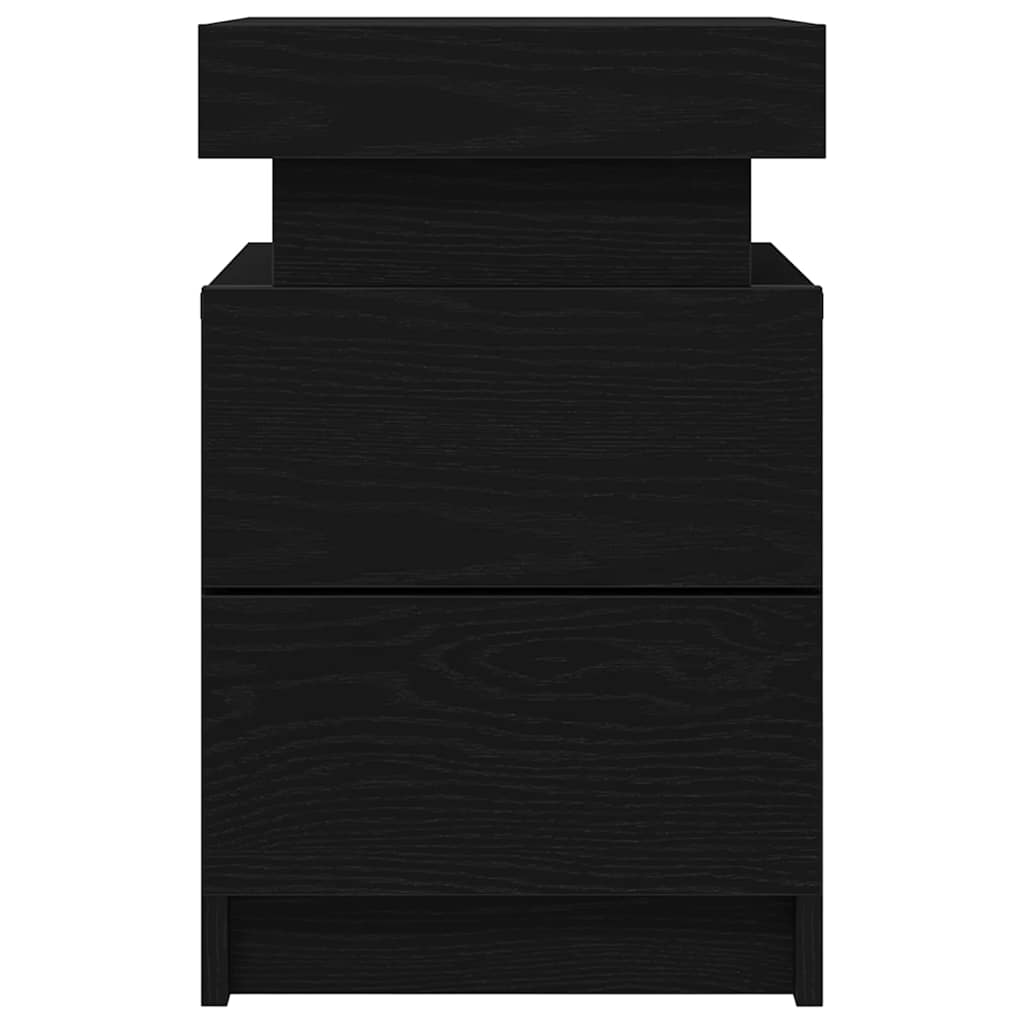 Nachttisch 2 pcs Schwarze Eiche 35 x 39 x 55 cm Holzwerkstoff