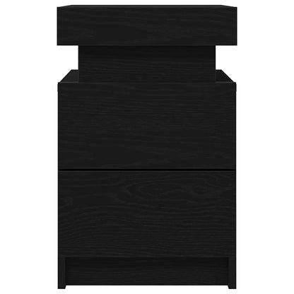 Nachttisch 2 pcs Schwarze Eiche 35 x 39 x 55 cm Holzwerkstoff