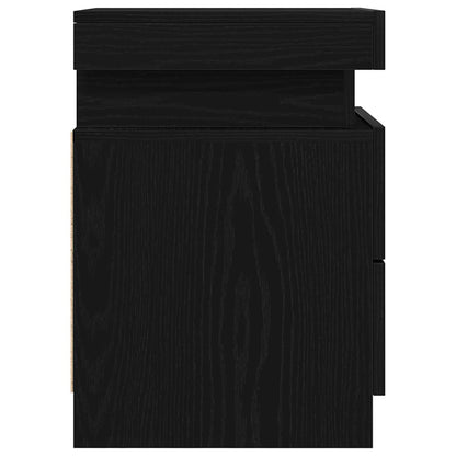Nachttisch 2 pcs Schwarze Eiche 35 x 39 x 55 cm Holzwerkstoff