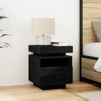 Nachttisch 2 pcs Schwarze Eiche 40 x 39 x 48,5 cm Holzwerkstoff