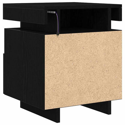 Nachttisch 2 pcs Schwarze Eiche 40 x 39 x 48,5 cm Holzwerkstoff