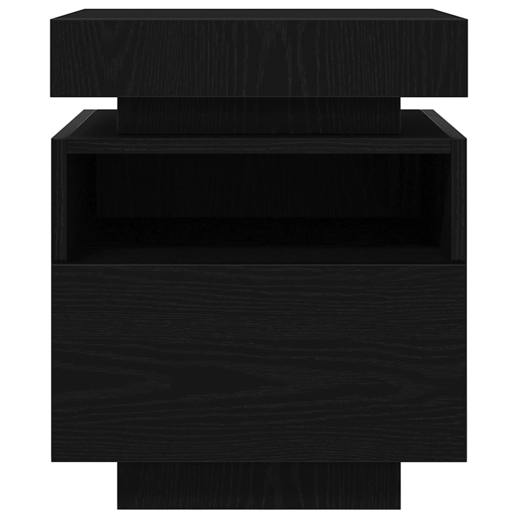 Nachttisch 2 pcs Schwarze Eiche 40 x 39 x 48,5 cm Holzwerkstoff
