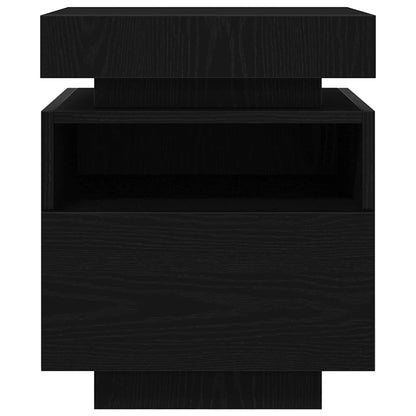 Nachttisch 2 pcs Schwarze Eiche 40 x 39 x 48,5 cm Holzwerkstoff
