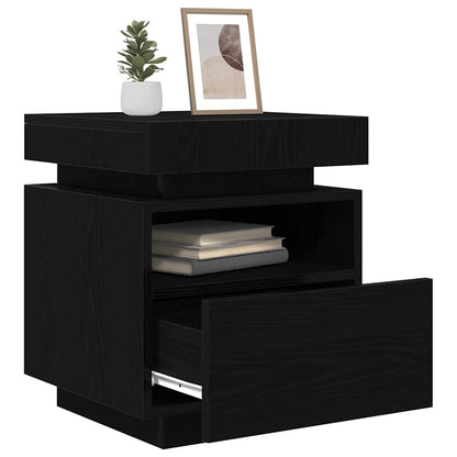 Nachttisch 2 pcs Schwarze Eiche 40 x 39 x 48,5 cm Holzwerkstoff