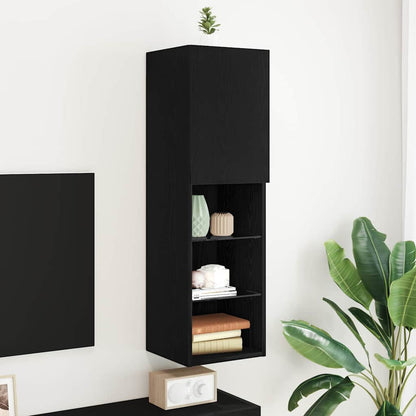 TV-Schränk Schwarz 30.5 x 30 x 102 cm Holzwerkstoff