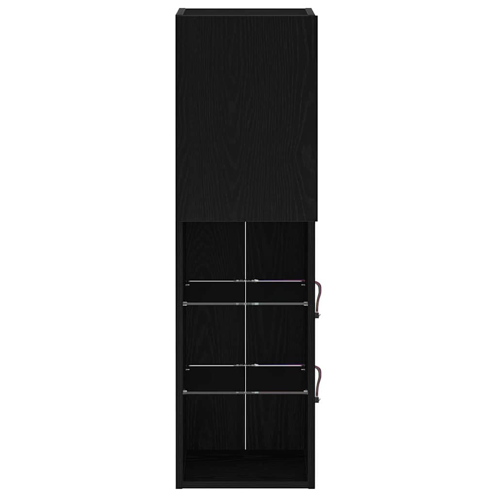 TV-Schränk Schwarz 30.5 x 30 x 102 cm Holzwerkstoff