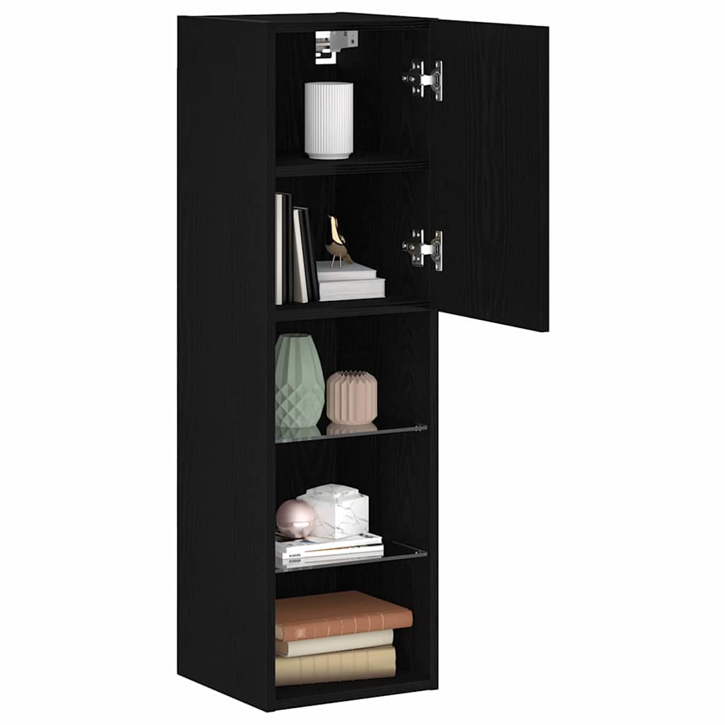 TV-Schränk Schwarz 30.5 x 30 x 102 cm Holzwerkstoff