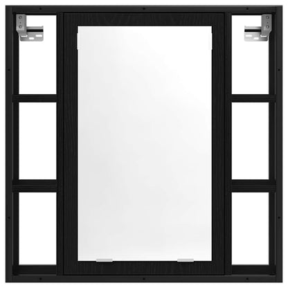 Badezimmer-Spiegelschrank Schwarze Eiche 60 x 16 x 60 cm Holzwerkstoff