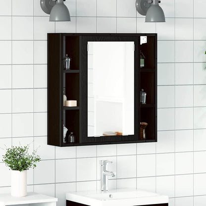 Badezimmer-Spiegelschrank Schwarze Eiche 60 x 16 x 60 cm Holzwerkstoff
