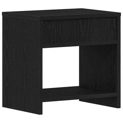 Nachttische 2Stk. Schwarz Eichen-Optik 40x30x40cm Holzwerkstoff