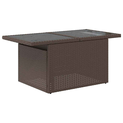 6-tlg. Garten-Sofagarnitur mit Kissen Braun Poly Rattan Akazie
