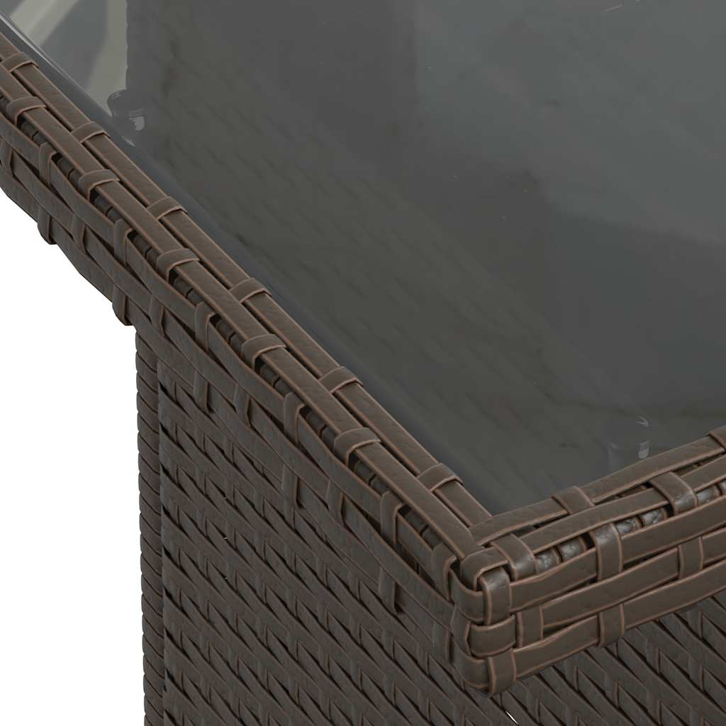 5-tlg. Garten-Sofagarnitur mit Kissen Braun Poly Rattan Akazie