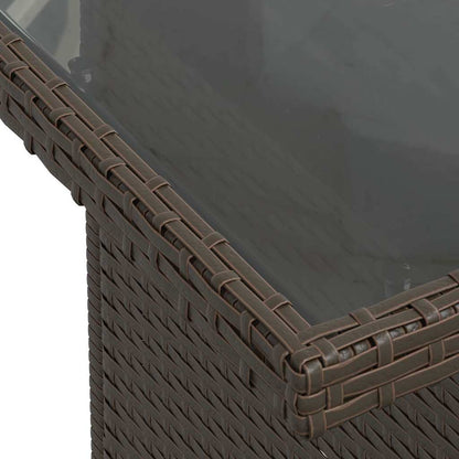 6-tlg. Garten-Sofagarnitur mit Kissen Braun Poly Rattan Akazie