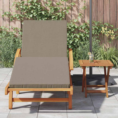 Sonnenliege mit Kissen Taupe 200 x 67 x 84cm Massivholz Akazie